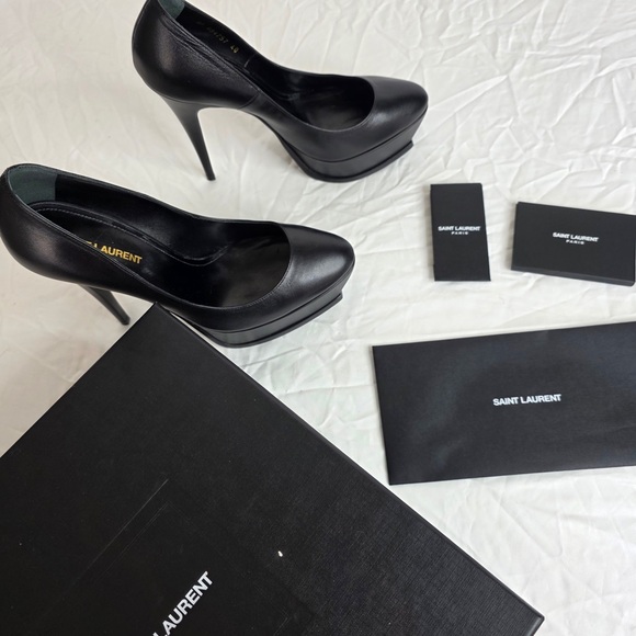 Saint Laurent Classic Black Platform Heels With Box - Size 40! - Picture 13 of 16